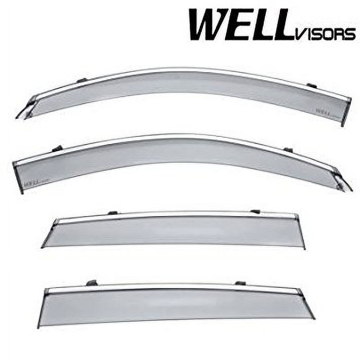ClimAir Dark Window Visors For Mercedes GLC Coupe (C253) 2016+ - Front Set, Black, Cast Acrylic, Reduces Wind Noise