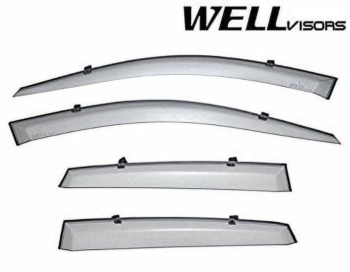 Window Visors For Subaru Impreza WRX 2008-2014 - Transparent Black Acrylic Vent Guards