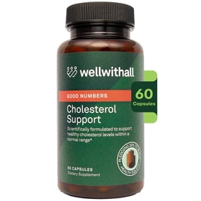 WellWithAll Cholesterol Support Supplement | Promotes Cardiovascular Health | 60 Capsules