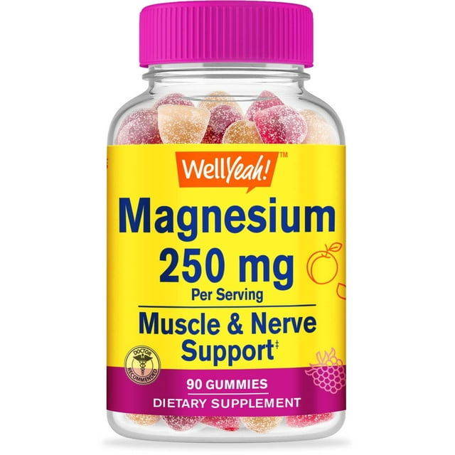 WellYeah Magnesium Citrate Gummies 250mg Highly Absorbable Stress