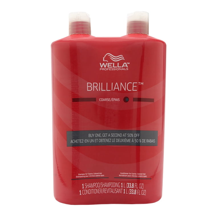 Wella Brilliance Shampoo and Conditioner Duo, 2 x 33.8 oz (1 Liter