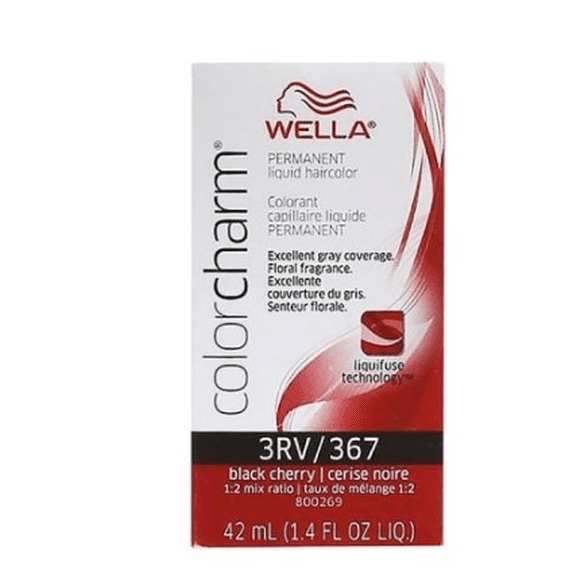 Wella COLOR CHARM, HAIR COLOR Liquid Haircolor 367/3Rv Black Cherry, 1.4 Oz