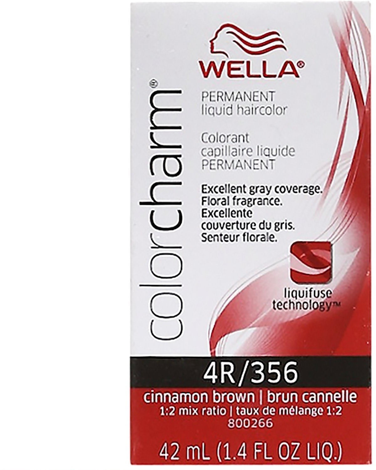 Wella COLOR CHARM, HAIR COLOR Liquid Haircolor 4r/356 Cinnamon Brown, 1.4 oz