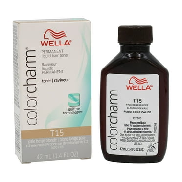 Wella Color Charm Permanent Liquid Hair Toner, Beige Blonde [T35] 1.4 ...