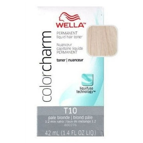 Wella COLOR CHARM, HAIR COLOR Toner - #T10 - Pale Blonde 1.4 oz. (Pack of 6)