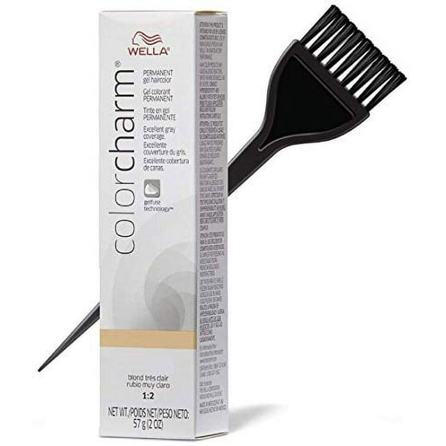 Wella Color Charm GEL Permanent Haircolor (w/Sleek Brush) Hair Color Dye for Excellent Gray Coverage, Gelfuse Technology (4G/257 Dark Golden Brown)