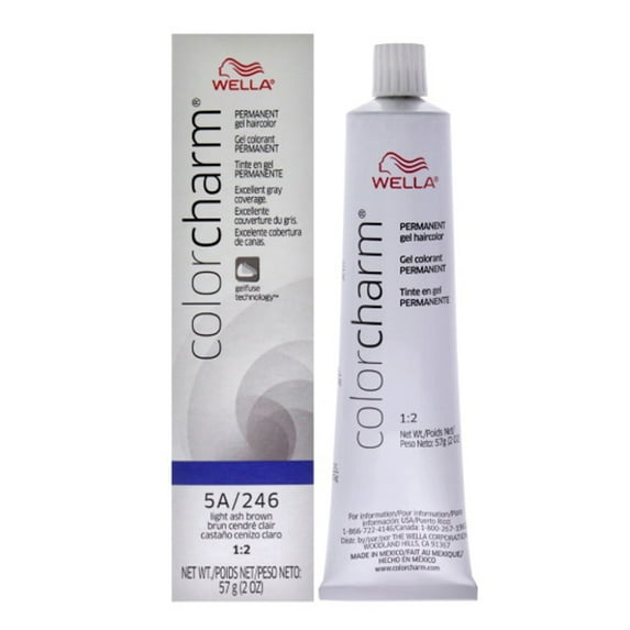 Wella COLOR CHARM, HAIR COLOR Gel Permanent Tube Haircolor - Color : #246/5A LT ASH BROWN