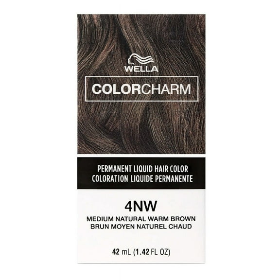 Wella Color Charm Liquid 4NW Medium Natural Warm Brown (Pack of 2)