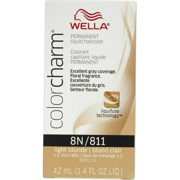 Wella Color Charm Liquid Hair Color, 8N/811 Light Blonde, 1.4 fl oz, 6 Pack