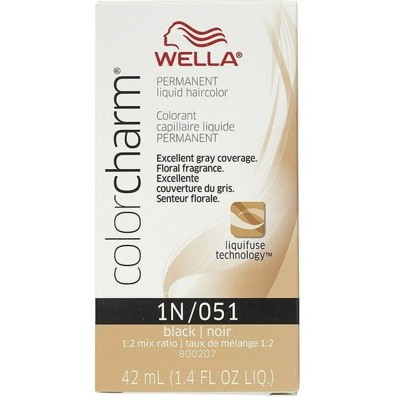 Wella Color Charm Liquid Haircolor 1n/51 Black, 1.4 oz (Pack of 2)