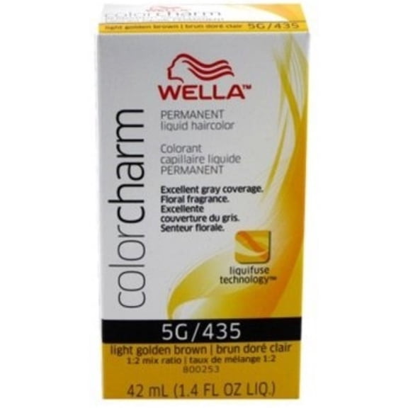 Wella Color Charm Liquid Haircolor 5g/435 Light Golden Brown, 1.4 oz (Pack of 3)