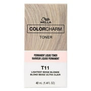 Wella Color Charm Liquid Toner #T11 Lightest Beige Blonde Pack of 2