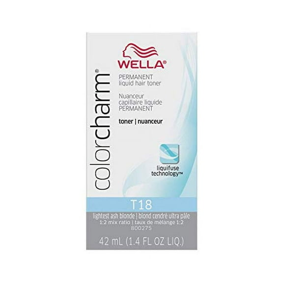 Wella Color Charm Liquid Toner #T18 Lightest Ash Blonde, 1.4 oz