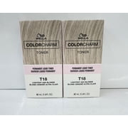 Wella Color Charm Permanent Liquid Hair Toner - T18 Lightest Ash Blonde- 1.4 fl oz - 2 packs