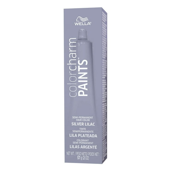 Wella Color Charm Paints, Intermixable Semi-Permanent Hair Color, Silver Lilac, Hair Dye, 2 oz
