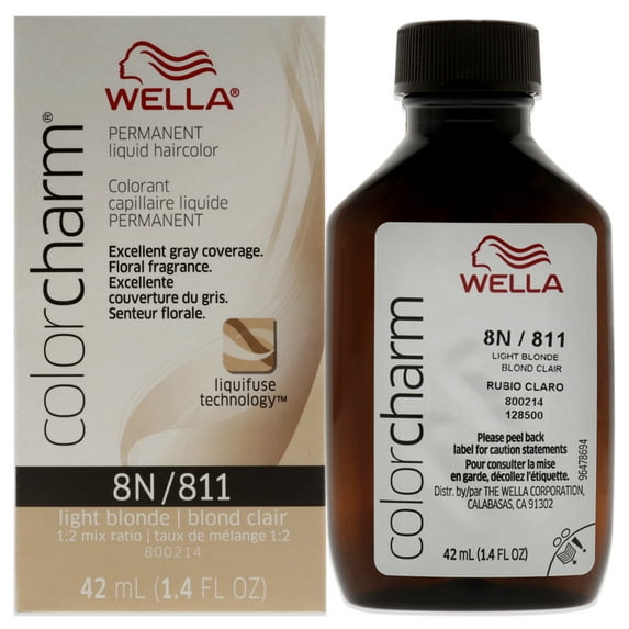 Wella Color Charm Permanent Liquid Haircolor - 811 8N Light Blonde 1.4 oz Hair Color