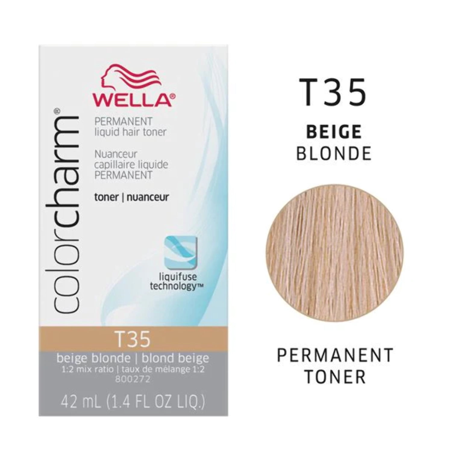Wella Color Charm Permanent Toner - T35 Beige Blonde , 1.4 oz Toner