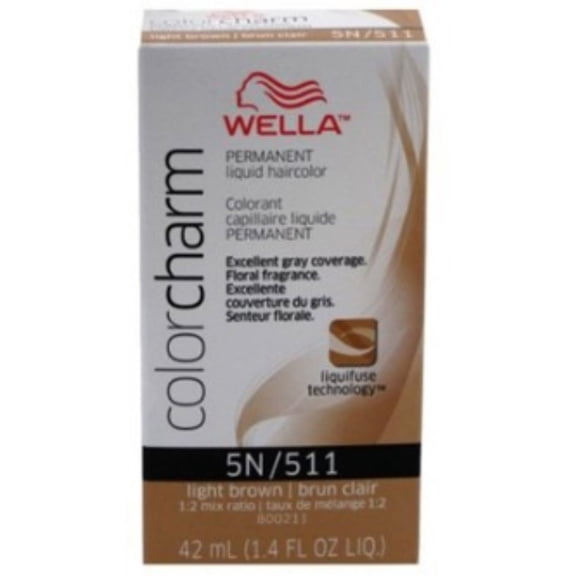 Wella Color Charm Permanment Liquid Haircolor, 511/5N Light Brown, 1.4 oz