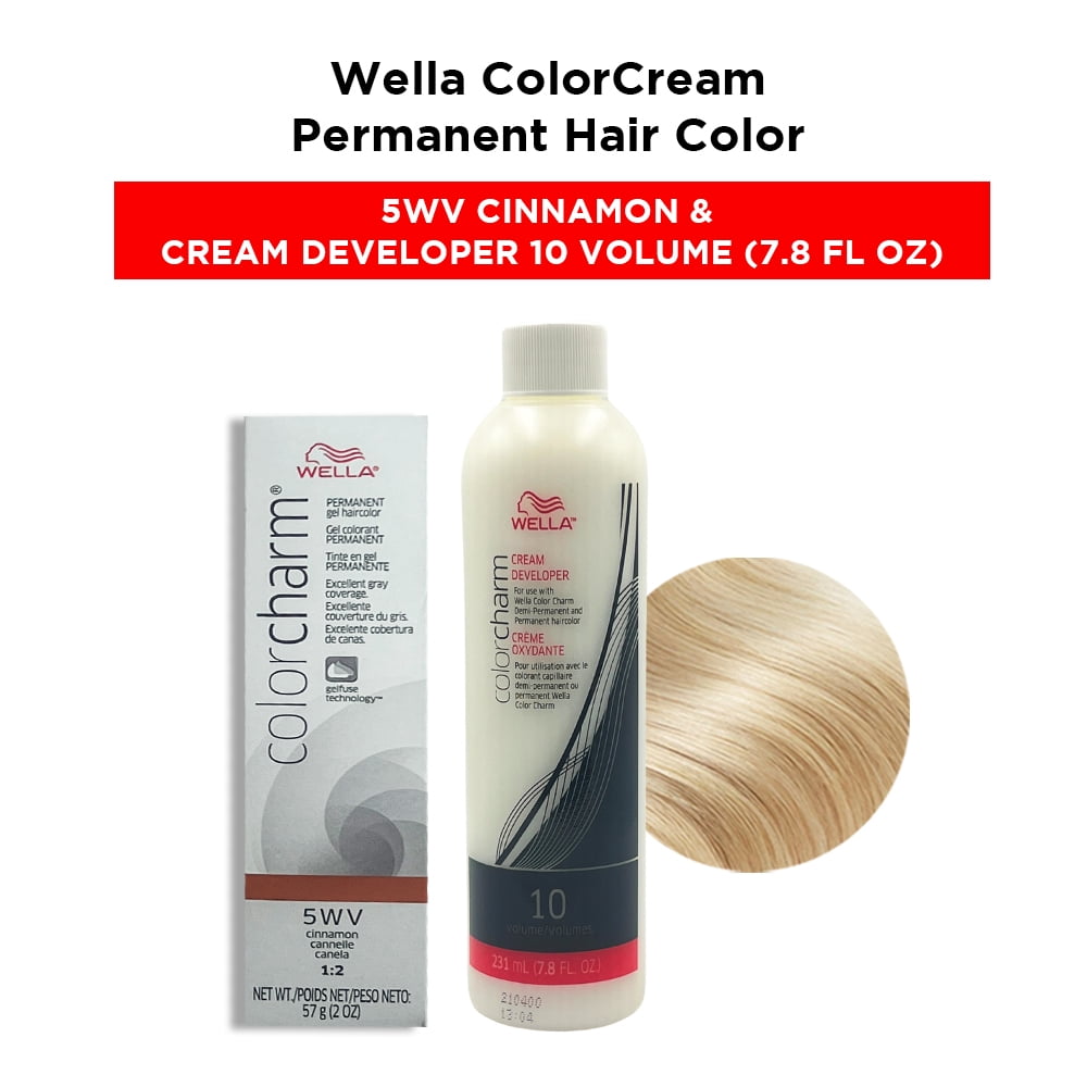 Wella Color Cream Permanent Gel Hair Color 2 oz ( 5WV Cinnamon ) and