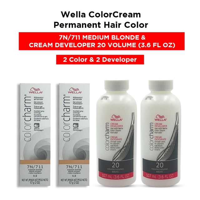 Wella Color Cream Permanent Gel Hair Color - 2 oz ( 7N/711 Medium ...
