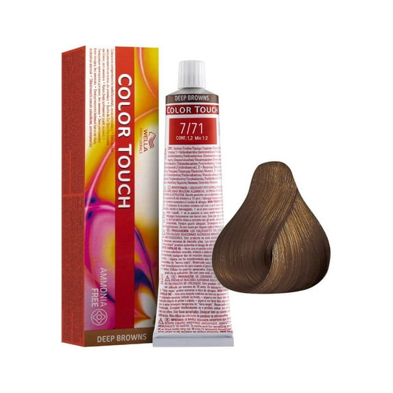 Wella Color Touch Deep Browns Medium Brunette Ash Blonde 7/71 2 oz