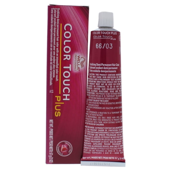 Color Touch Plus Demi-Permanent Color - 66 03 Intense Dark Blonde-Natural Gold by Wella for Unisex - 2 oz Hair Color
