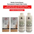 thumbnail image 1 of Wella ColorCharm Permanent Liquid Hair Color Toner - 1.4 oz ( 12N/1200 High Lift Blonde ) and Cream Peroxide Developer 30 Volume - 4 fl. oz ( 2 Color and 2 Developer ), 1 of 6