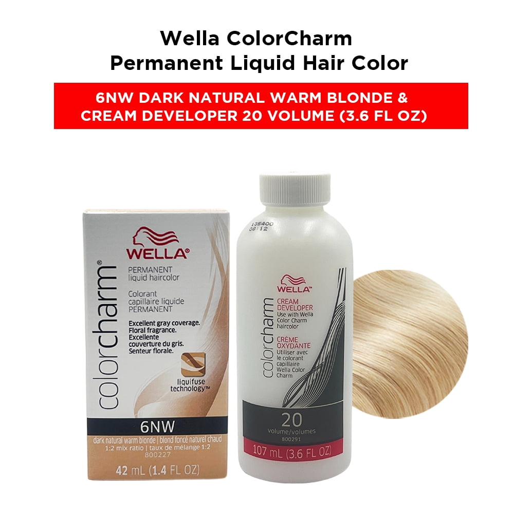 Wella ColorCharm Permanent Liquid Hair Color Toner - 1.4 oz ( 6NW Dark ...