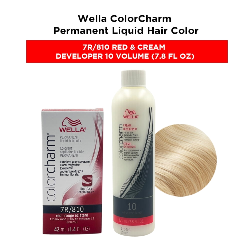 Wella ColorCharm Permanent Liquid Hair Color Toner - 1.4 oz ( 7R/810 ...