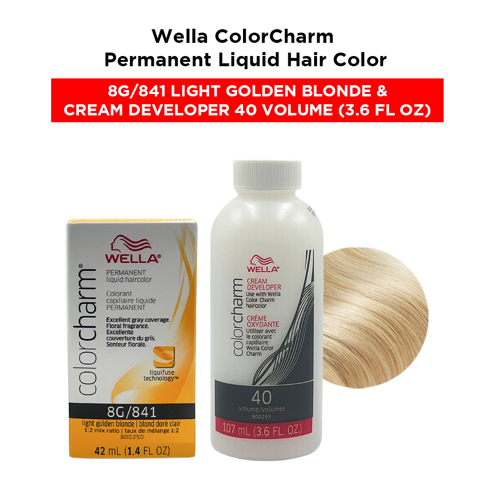 Wella ColorCharm Permanent Liquid Hair Color Toner - 1.4 oz ( T27 Medium  Beige Blonde ) and Cream Developer 20 Volume - 3.6 fl. oz - Walmart.com