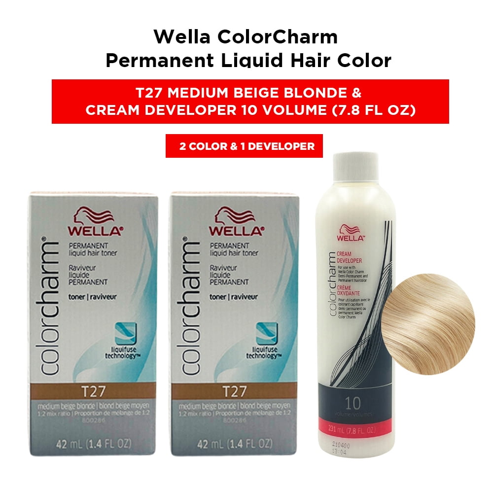 Wella ColorCharm Permanent Liquid Hair Color Toner - 1.4 oz ( T27 ...