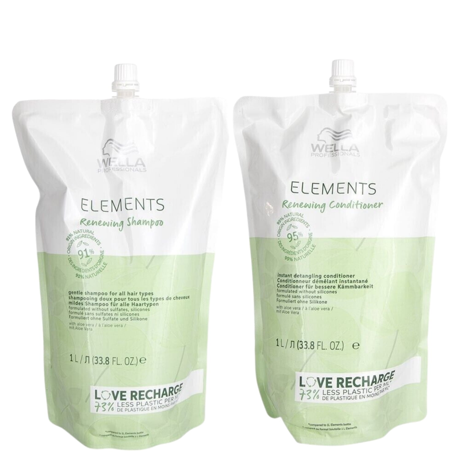 WELLA Elements SHA & COND Duo 1L ea / 33.8 oz ea