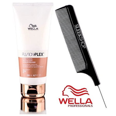 Wella FUSION PLEX Intense Repair Conditioner (with Sleek Steel Pin Tail Comb) - 6.7 oz / 200 ml