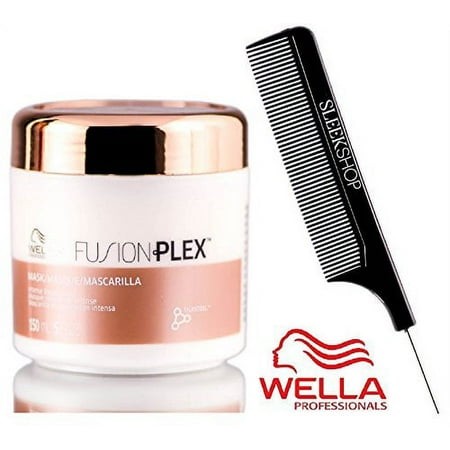 Wella FUSION PLEX Intense Repair Mask (with Sleek Steel Pin Tail Comb) Masque - 5 oz / 150 ml