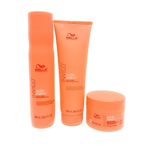 Wella Invigo Nutri-Enrich Shampoo(10.1fl.oz),conditioner(8.4fl.oz), Mask (5.1fl.oz) SET