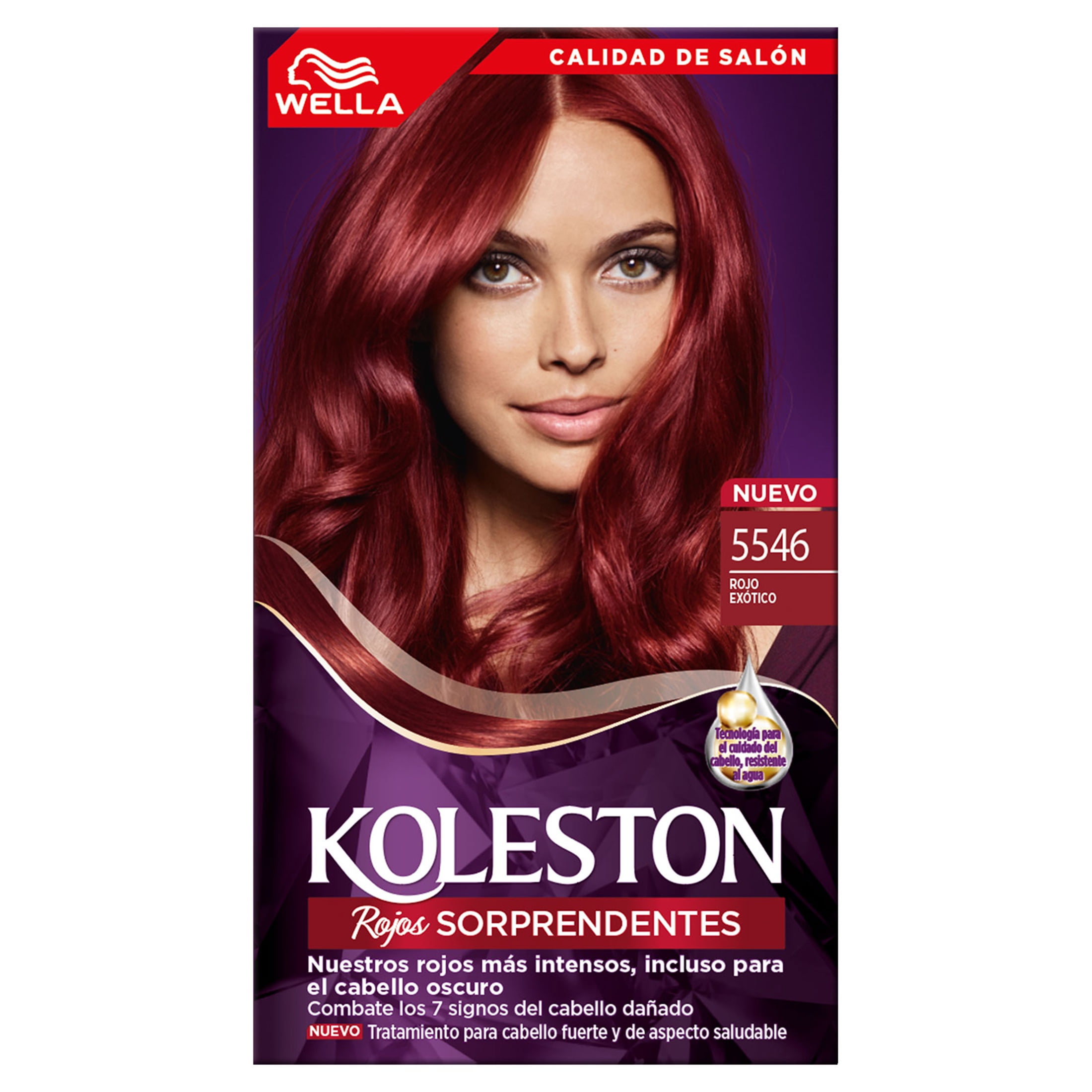 Wella Koleston Permanent Hair Color Cream with Water Protection Factor, 5546 Exotic Red, 4 oz