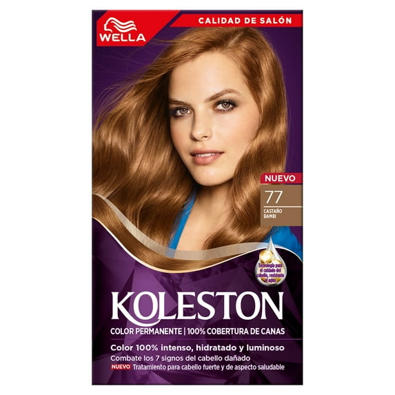 Wella Koleston Permanent Hair Color Cream with Water Protection Factor, 77 Deep Brown, 4 oz