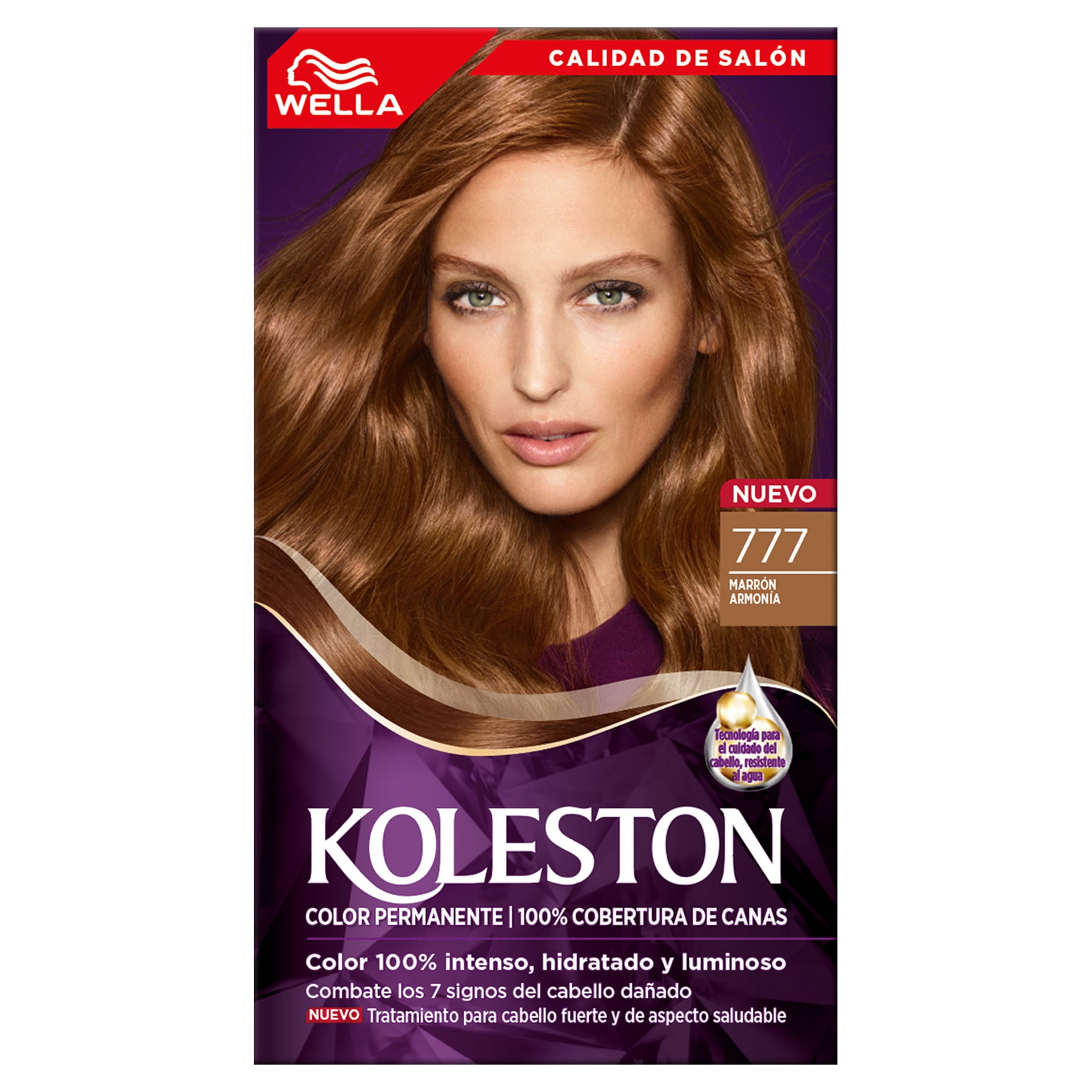Wella Koleston Permanent Hair Color Cream with Water Protection Factor, 777 Brown Harmony, 4 oz