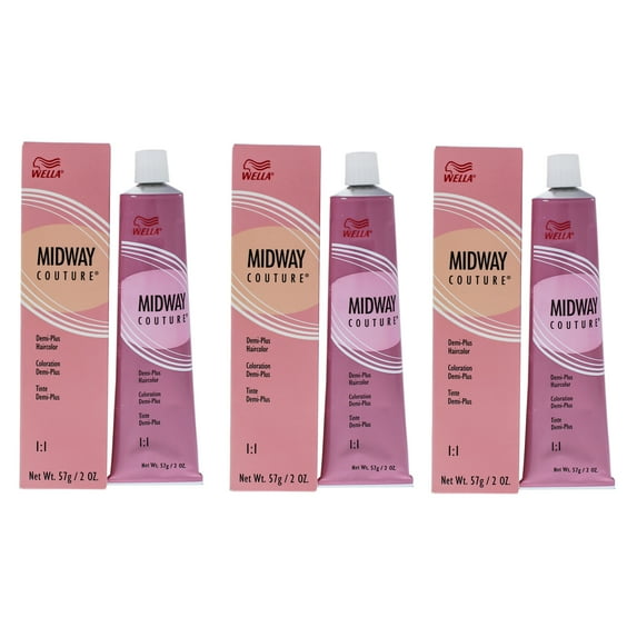 Wella Midway Couture Demi-Plus Haircolor - CT Cleartone - Pack of 3, 2 oz