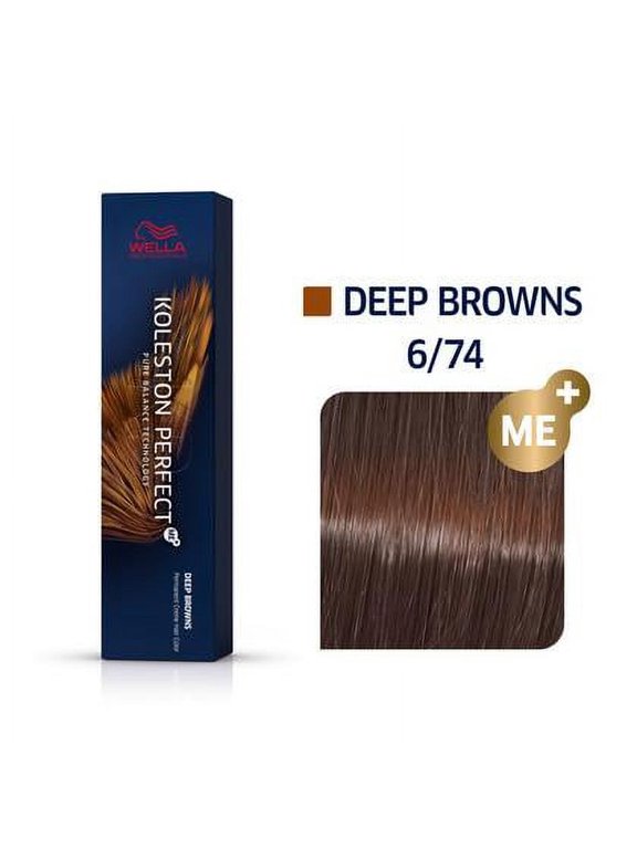 Professionals Koleston Perfect Me Permanent Hair Color - 6/74 Dark Blonde/Brown Red
