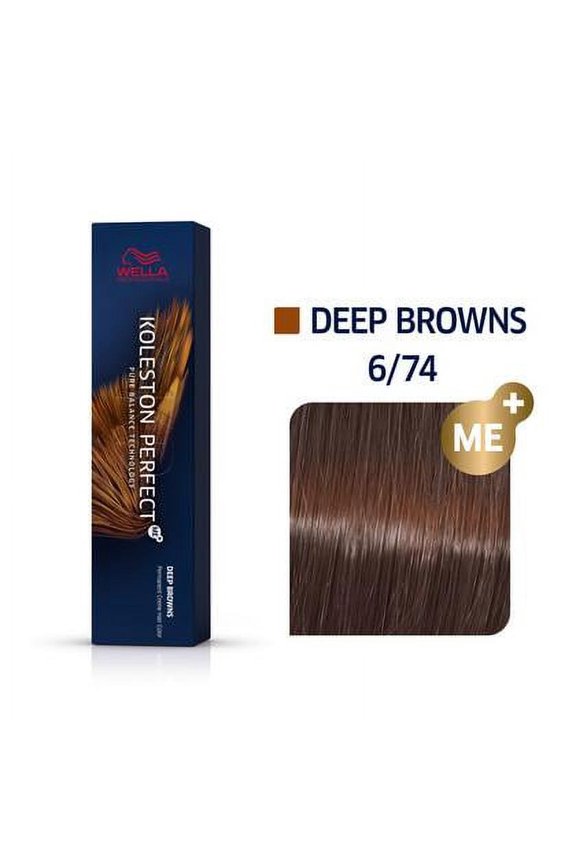 Professionals Koleston Perfect Me Permanent Hair Color - 6/74 Dark Blonde/Brown Red