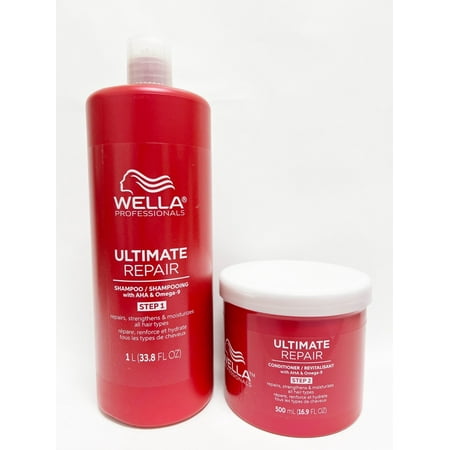 Wella Ultimate Repair Shampoo 1L , Conditioner 500ml Duo Set