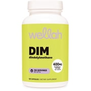 Wellah DIM Supplement 400mg 120 Capsules - Diindolylmethane, with Calcium D-Glucarate, Dong Quai, and Black Cohosh Extract