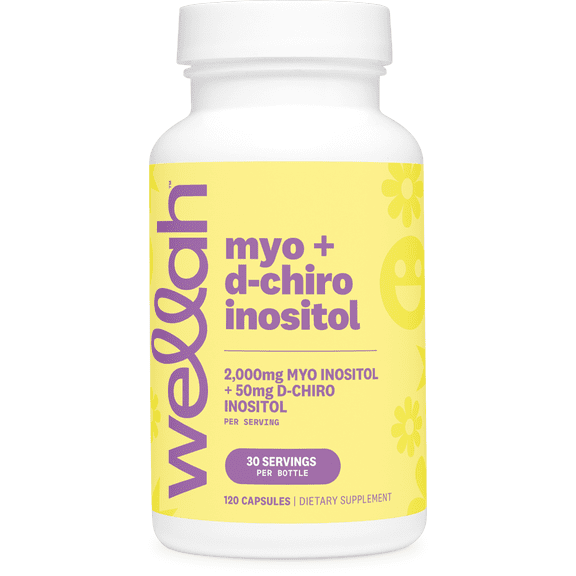 Wellah Myo & D-Chiro Inositol for Women 120 Capsules - 2,000mg of Myo Inositol with 50mg of D-Chiro Inositol, Supplement for Women, 30 Servings