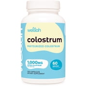 Wellah Pasteurized Colostrum Capsules 1,000mg 120 Capsules - Bovine Colostrum, 60 Servings