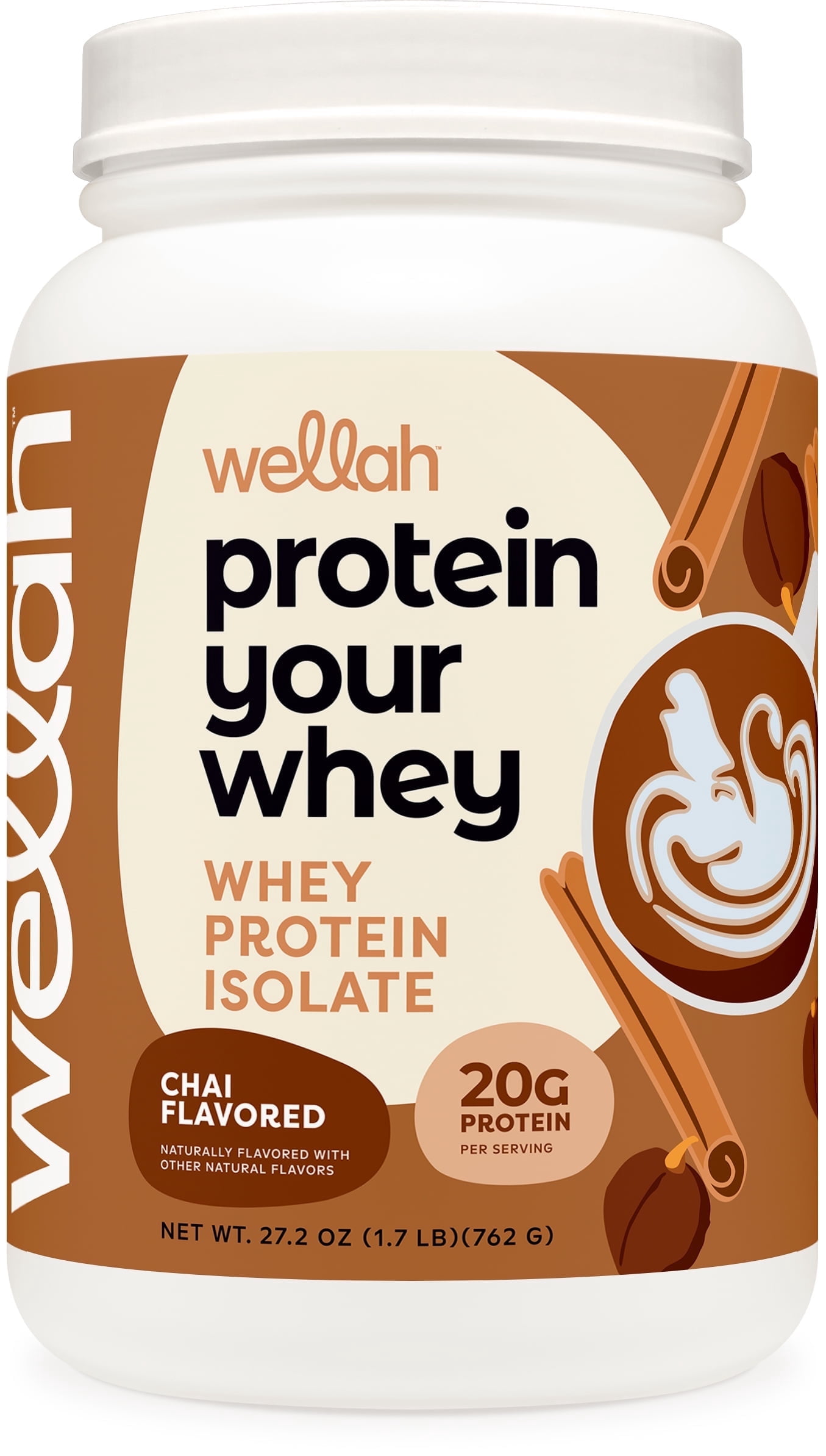 Wellah Protein Your Whey (30 Servings, Chai Flavored) - Whey Protein Isolate Protein