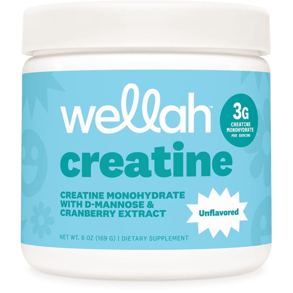 Wellah Creatine for Women (50 Servings, Unflavored) - Creatine Monohydrate with Dandelion, D-Mannose, & Cranberry Extract