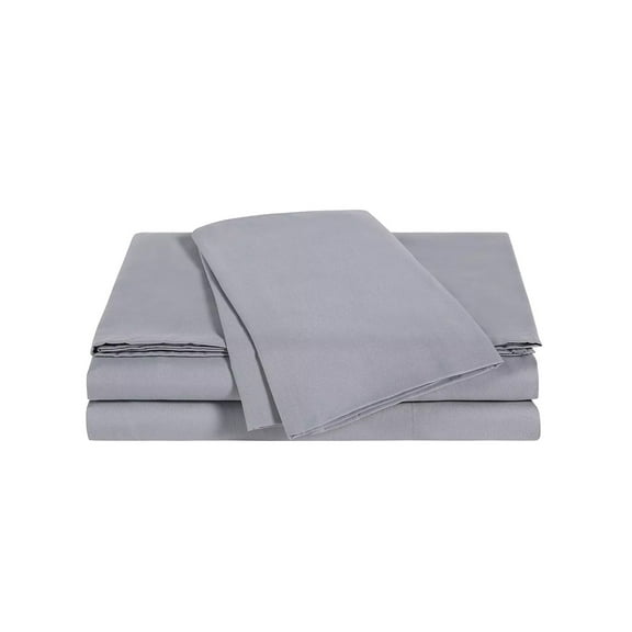 Wellbeing Oxywash Solid 300 Thread Count 4pc Sheet Sets, Gray, King