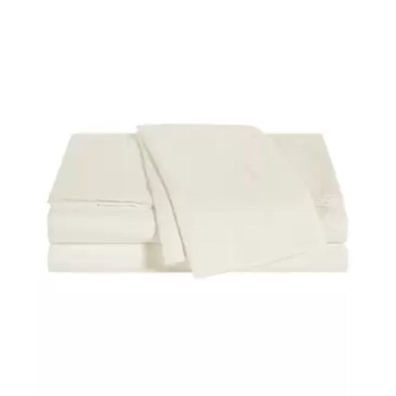 Wellbeing Oxywash Solid 300 Thread Count 4pc Sheet Sets, Ivory, Queen