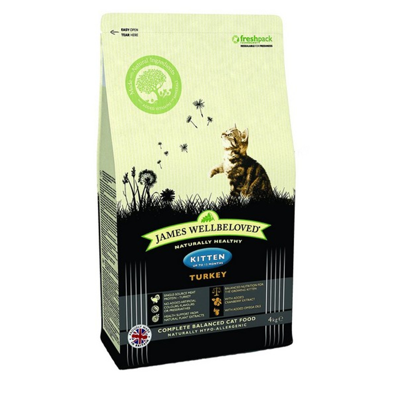 Wellbeloved Cat Food Kitten Turkey and Rice Cat Food 1.5kg